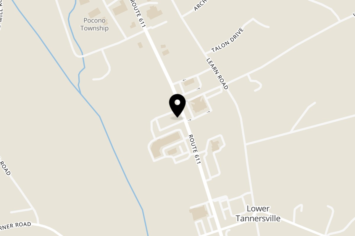 Map showing the location of Shinjiru Ramen Shinjiru Ramen Tannersville on 2936 PA-611 Unit 5 in Tannersville